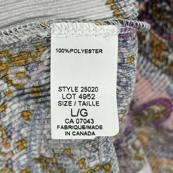 Mandee Pink Paisley Ribbed Sleeveless Top L‎ - Picture 4 of 4